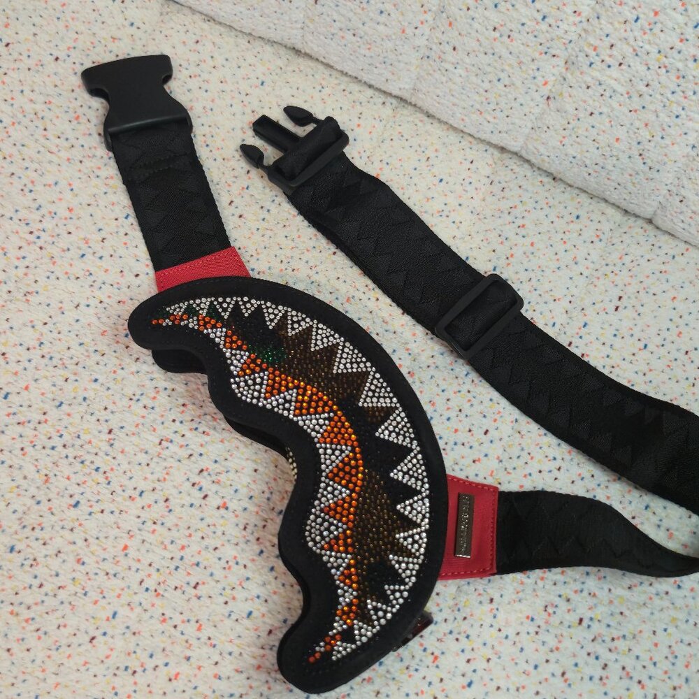 Sprayground Trinity Camo Sharkmouth Crossbody Bag